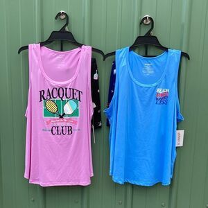 Ultra Soft Print Tank Top and Shorts Pajama Lounge Sleep 2, 2-Pc Sets Size XL